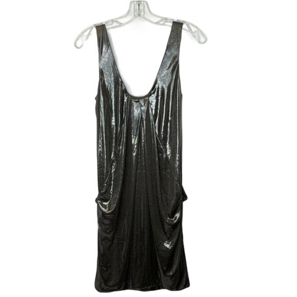 Diane Von Furstenberg Lesley‎ Liquid Metallic Babydoll Dress  Size 6 - Picture 2 of 7